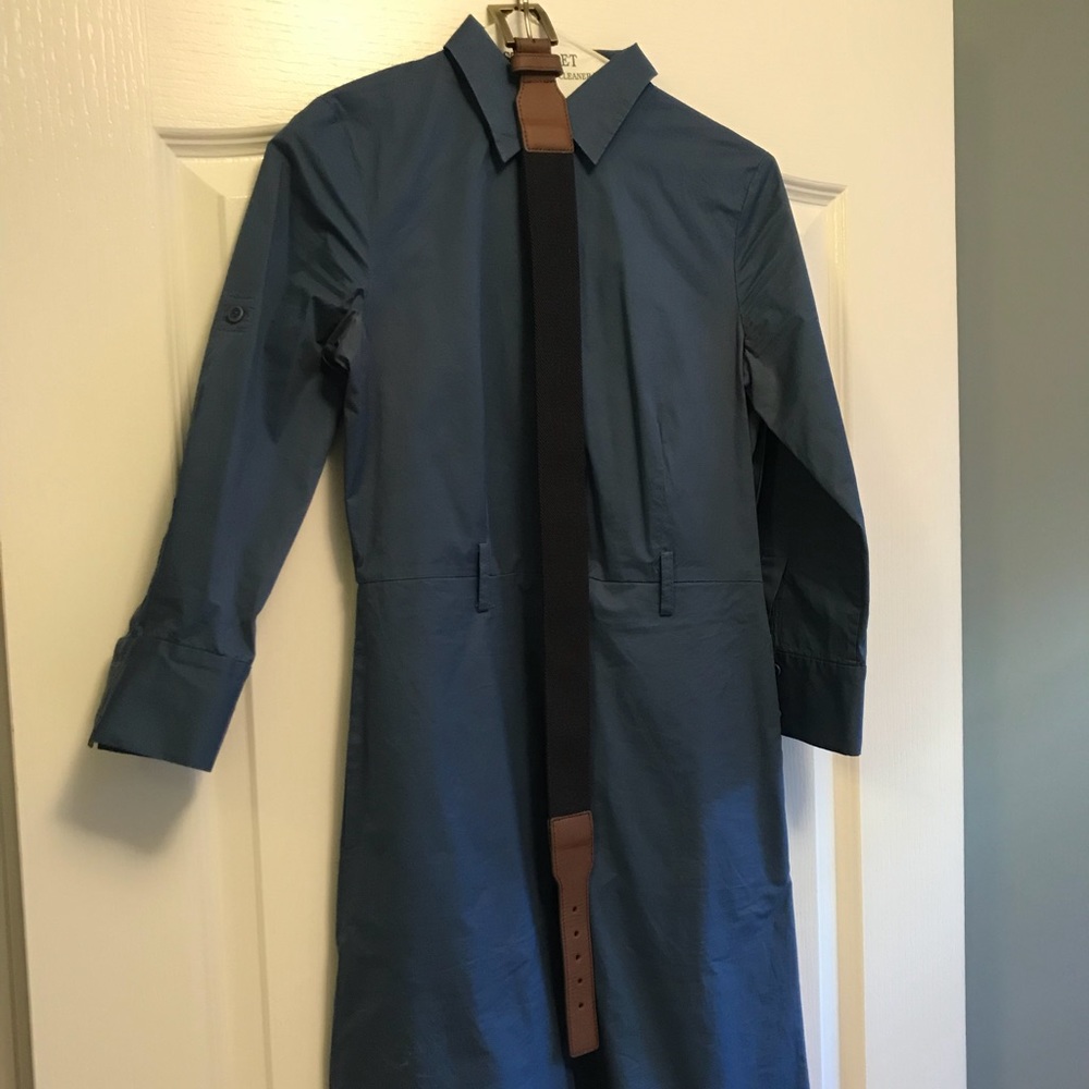 Theory blue dress with belt.